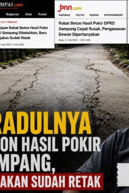 Diduga Semua Pekerjaan Proyek Rabat Beton Hasil Pokir DPRD Sampang “KACAU” 