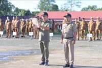 Pemkab Nias Utara Melaksanakan Upacara Penaikan Bendera Merah Putih.