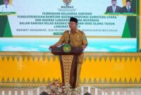 Ikut Pendistribusian Triwulan 1 Baznas Langkat, Syah Afandin Zakatkan Rp 50 Juta