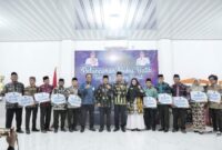 Resmikan Peluncuran Buku Batik, Bupati Berikan Bantuan kepada Perpustakaan Desa