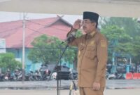 Bupati Tanjabbar Pimpin Silaturahmi dan Apel Gabungan Pasca Cuti Lebaran 