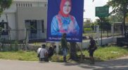 Ratusan Baleho, Hj Hepy Safriani Mulai Dipasang Di Penjuru Kota Pagaralam