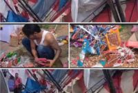 Beredar Video Mainan Pasar Malam Hancur Porak Poranda Akibat Puting Beliung