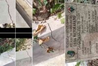 Camat Tambelangan Diminta Tegas, Drainase Desa Baturasang Retak, Warga Kecewa Kualitas Proyek