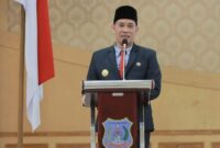 Pjs Bupati Tanjabbar Ikuti Upacara HUT TNI ke-79 di Alun-Alun Kualatungkal