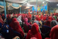 Emak Emak Kerudung Merah Padati Kampanye  Dialogis Paslon Hepy-Efsi DiTalang Kelapa