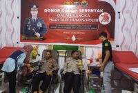 Polres Langkat laksanakan Donor Darah di Hari Jadi Humas Polri ke-73