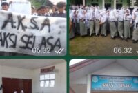 Siswa SMA N 7 binjai unjuk rasa minta Kepala Sekolah menurunkan uang spp