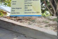 Proyek Drainase di Desa Brasau, Kecamatan Tungkal Ulu, Tanjung Jabung Barat, Diduga Tak Sesuai Regulasi
