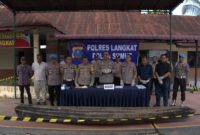 Kapolres Langkat Release kasus Pencuri Besi Jembatan
