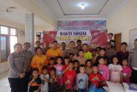 Kunjungi Panti Asuhan, Personel Polres Langkat Berikan Bantuan Sosial