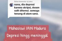 Video TikTok Bongkar Kejamnya Dosen IAIN Madura, Mahasiswi Meninggal Diduga Karena Depresi Skripsi