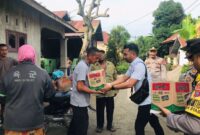 Bantu Warga Musibah Kebakaran, Polsek Stabat Gelar Bakti Sosial