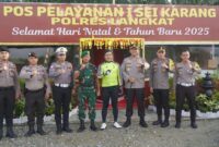 Kapolres Langkat Dampingi Wakapolda, Cek Pos Operasi Lilin Toba 2024 Wilayah Kabupaten Langkat.