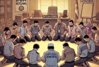 Terimbas Kebijakan Penghapusan, Ratusan Honorer DPRD Tanjab Barat Gelar Doa Bersama