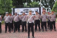 Kapolres Langkat Pimpin Apel Kesiapan Pam Gatur Malam Tahun Baru dan Perayaan Natal: Wujudkan Keamanan dan Kenyamanan Masyarakat