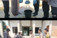 Kapolsek Hinai Berbagi Berkah di Ponpes Al Fathah Desa Suka Jadi.