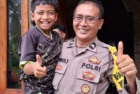 Bhabinkamtibmas Kelurahan Kwala Bingai Motifasi Semangat Anak-anak usia dini agar tidak kecanduan Gadget HP.