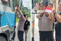 Polsek Padang Tualang Bagikan Bendera Merah Putih kepada Pengguna Jalan, Wujudkan Semangat Nasionalisme Menjelang HUT RI ke-80