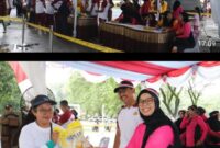 Polres Langkat melaksanakan Gerakan Pangan Murah Penjualan Beras Stabilisasi Pasokan dan Harga Pangan (SPHP).