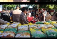 Gerakan Pangan Murah Polres Langkat Diserbu Warga
