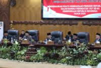 DPRD Tanjab Barat Gelar Rapat Paripurna Dengarkan Pidato Kenegaraan HUT ke-80 RI
