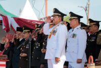 Bupati Anwar Sadat Pimpin Upacara HUT RI ke-80 di Alun-Alun Kuala Tungkal