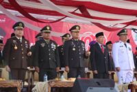 Kapolres Tanjab Barat Bersama Forkopimda Hadiri Upacara Peringatan HUT ke-80 RI di Kuala Tungkal
