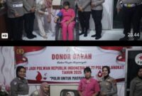 Polwan Polres Langkat Gelar Donor Darah Sambut HUT Polwan ke-77