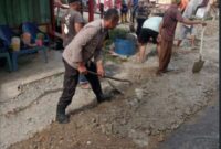 Gotong Royong Wujud Nyata Kehadiran Polisi di Tengah Masyarakat