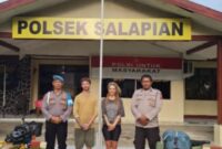 Dua Turis asal Jerman Menginap di Polsek Salapian dalam Perjalanannya Menuju Ke Objek Wisata Bukit Lawang