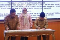 Wabup Katamso Tanda Tangani Komitmen Bersama Percepatan Penetapan Lembaga Independen Migas di WK Jabung dan Lemang