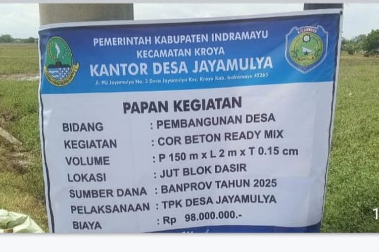 Proyek Jalan Ready Mix Cor Beton Didesa Jaya Mulya Diduga Tidak Sesuai Spek Dan Terindikasi Korupsi   