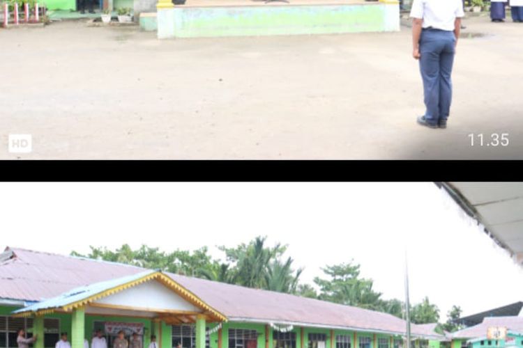 Upacara Bendera di Sekolah MTSN 3 Langkat, Wakapolres Langkat Sampaikan Pesan Moral dan Kedisiplinan