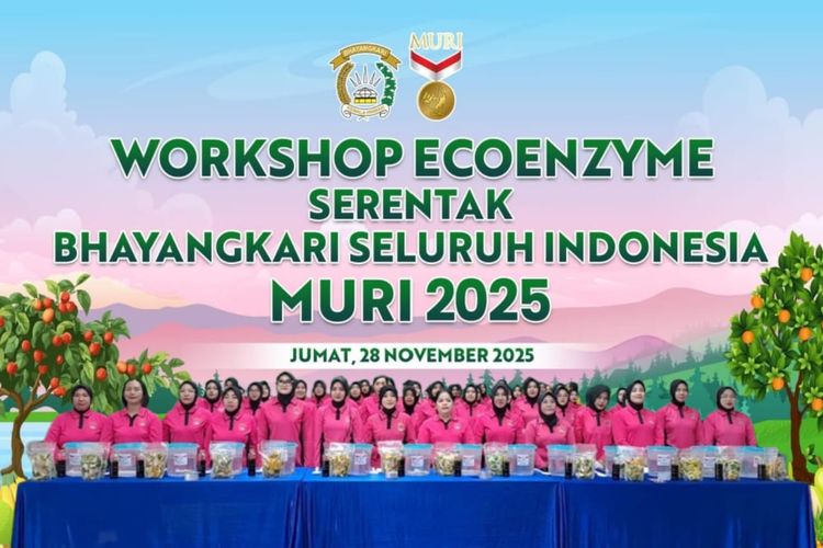 Bhayangkari Gelar Workshop Eco Enzim Nasional, Cabang Tulang Bawang Turut Berpartisipasi untuk Rekor MURI 2025