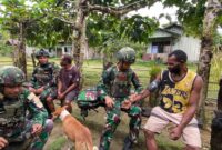Pelayanan Kesehatan Door To Door Satgas Yonif 521)DY Ke Rumah Warga di Distrik Benawa