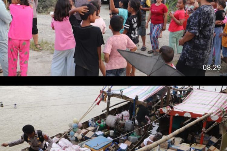 Kapolres Langkat Salurkan Bansos kepada 338 KK Terdampak Banjir di Dusun 10 Paluh Gusta