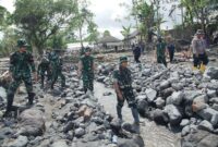 Karya Bhakti Korem 083/Bdj Diikuti 550 Personel di Supiturang, Wujud Kepedulian TNI AD Pasca Bencana