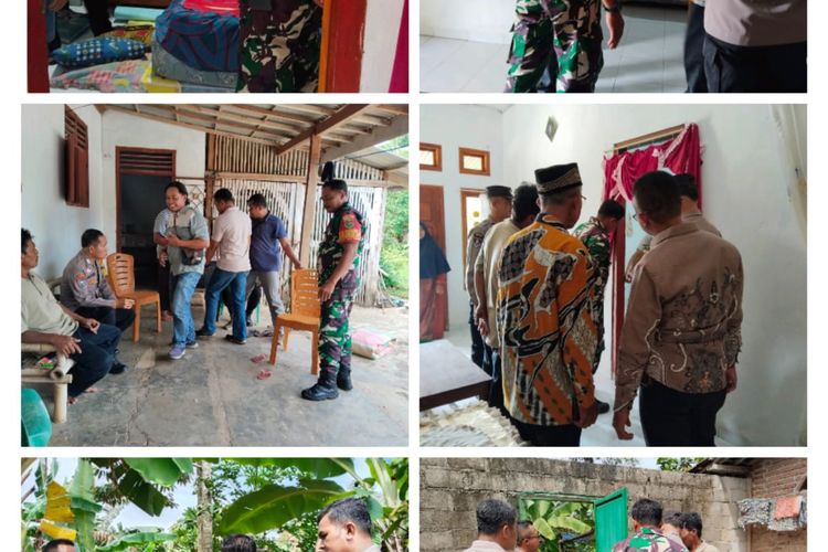RUMAH WARGA BINAAN DI BOBOL MALING, BABINSA KORAMIL 411-04/TMJ, DIM 0411/KM DENGAN SIGAP SAMBANGI DAN MENGECEK RUMAH TEMPAT KEJADIAN. 