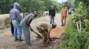 Menunggu Realisasi Pembangunan Jembatan di Tanah Merah, Dinas PUPR Bangkalan Sigap dengan Bantuan Plat Baja