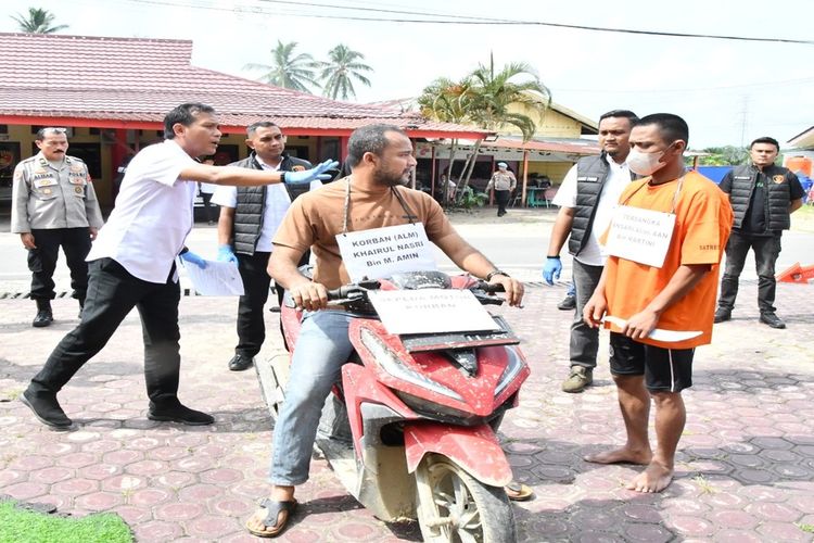 Polres Aceh Timur Gelar Rekontruksi Pembunuhan di Peureulak Barat