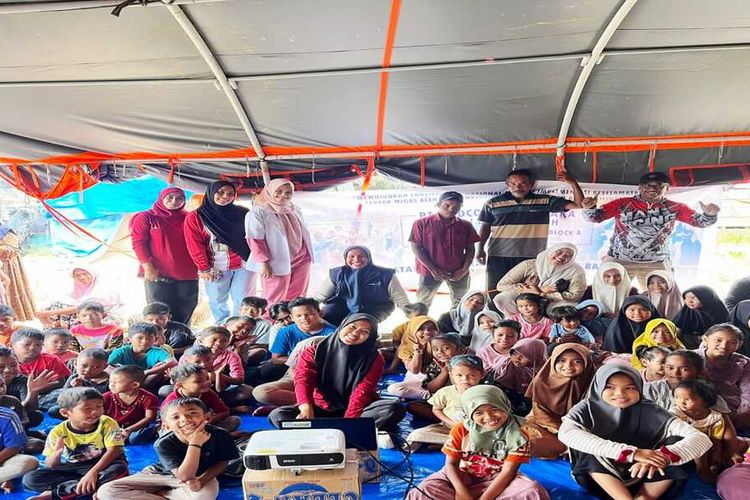 Pulihkan Semangat Anak Pascabanjir, Medco E&P Gelar Trauma Healing dan Salurkan Perlengkapan Sekolah di Aceh Timur
