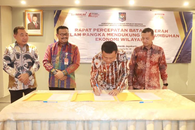 Dipimpin Wabup Katamso, Tanjab Barat Dorong Kepastian Batas Wilayah ke TPBD Pusat