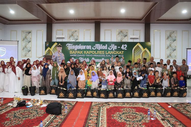 Sambut Bulan Suci Ramadhan 1447 H, Polres Langkat Gelar Doa Bersama dan Santunan Anak Yatim