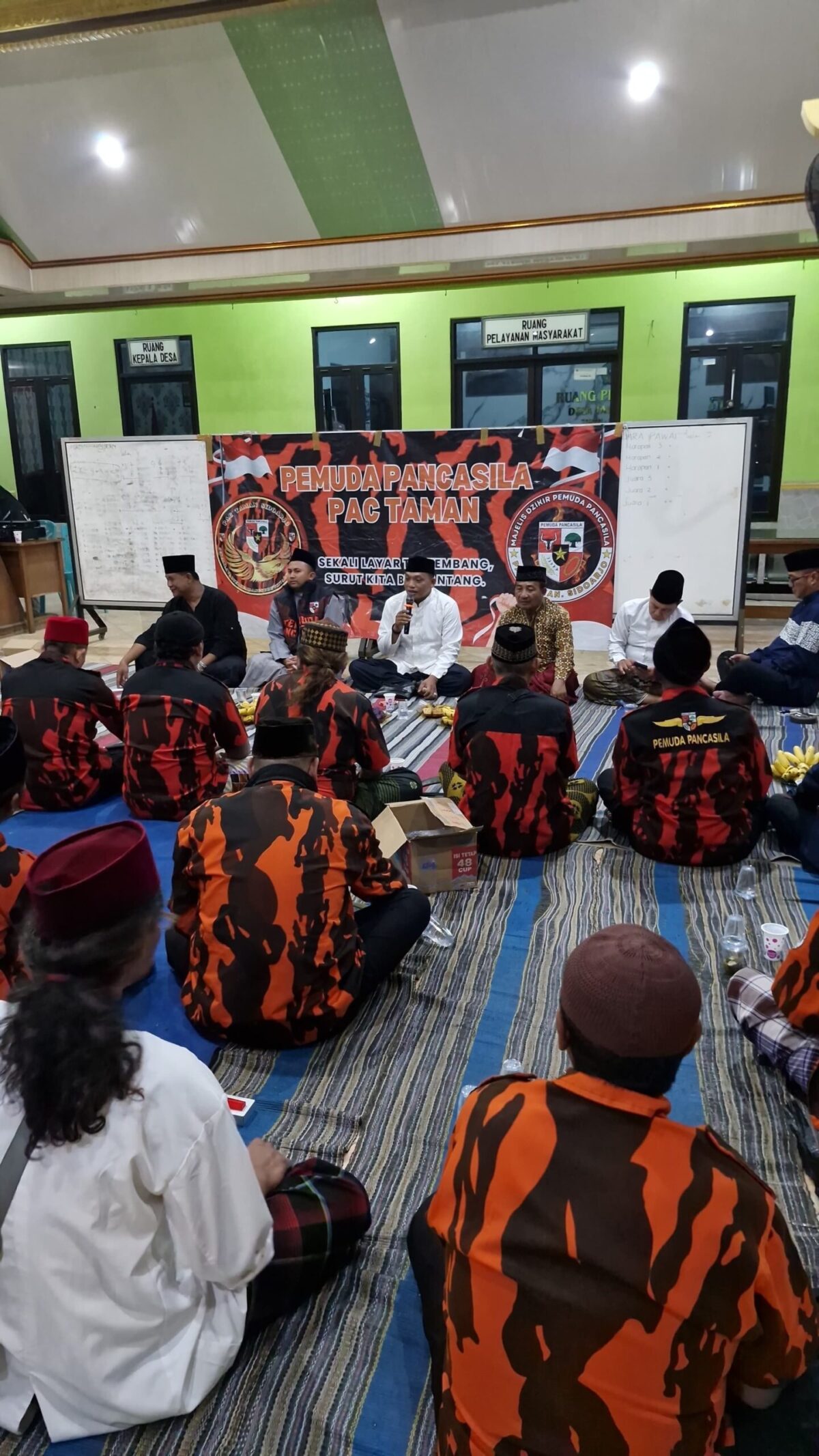 Kegiatan rutin Majelis Dzikir Pemuda Pancasila PAC Taman kembali digelar pada Kamis malam (09/04/2026) di Balai Desa Tawangsari, Kecamatan Taman, Kabu