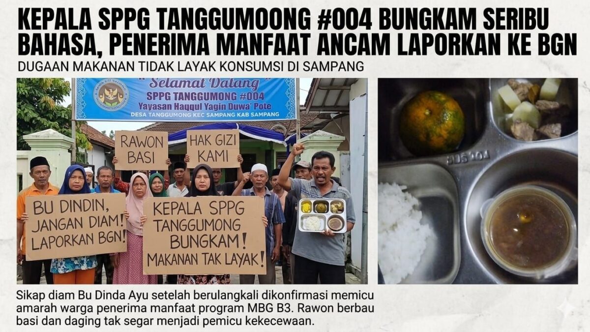 Kepala SPPG Tanggumong #004 Yayasan Haqul Yakin Bungkam Seribu Bahasa, Penerima Manfaat Ancam Laporkan ke BGN