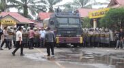 *Personel Polres Langkat Perdalam Latihan Sispam Kota, Kapolres Tekankan Kesiapsiagaan dan Pengamanan Humanis*