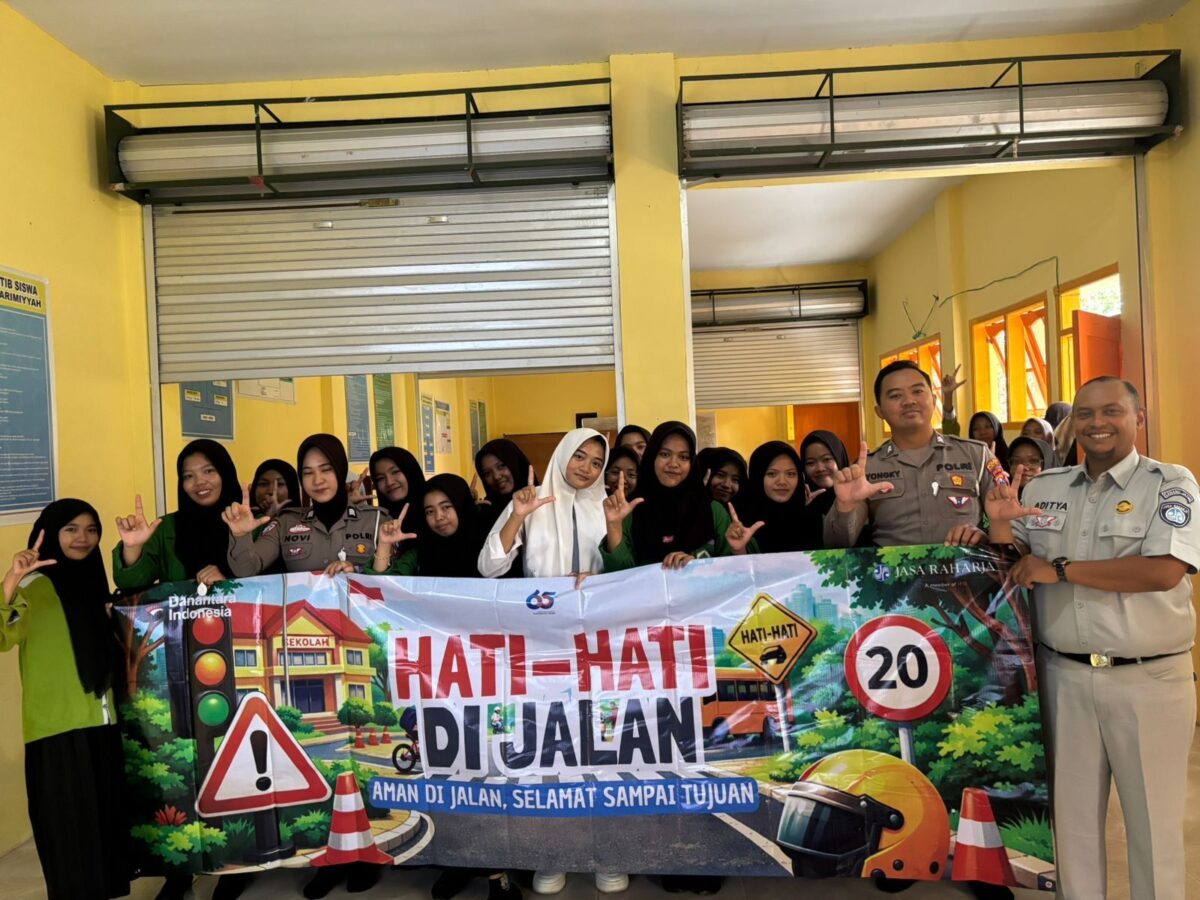 Jari Bentuk L, Komitmen Bentuk Nyata, SMK Al Karimiyah Siap Jadi Pelopor Lalin