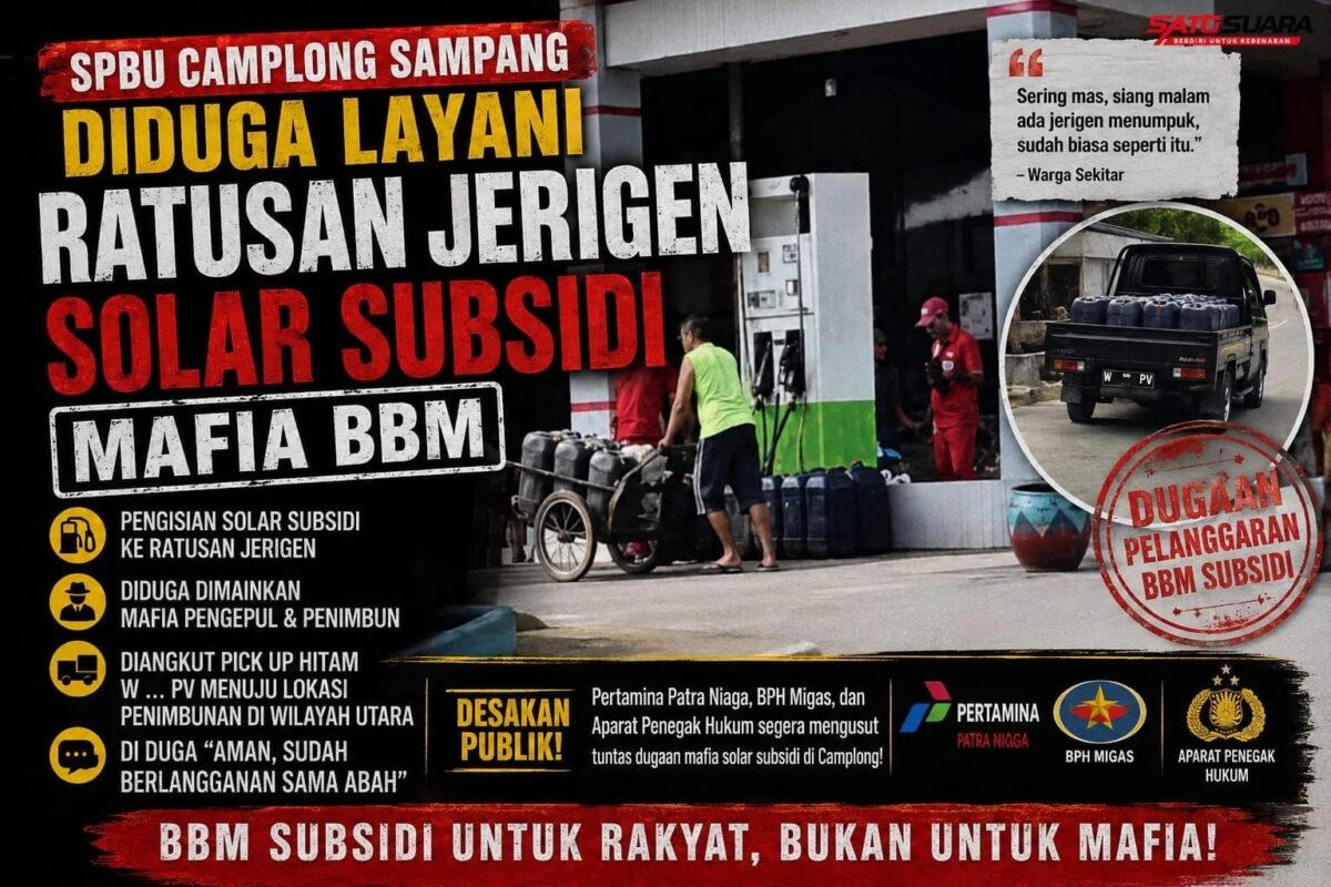 SPBU Camplong Sampang Diduga Jadi Ladang Mafia Solar Subsidi, Ratusan Jerigen Dilayani Bebas Tanpa Hambatan