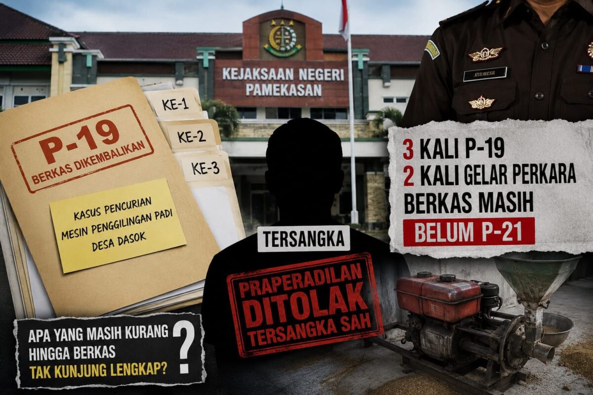 Kasus Pencurian Mesin Selep Padi Berbulan-bulan Menggantung, Kejari Pamekasan Jadi Sorotan